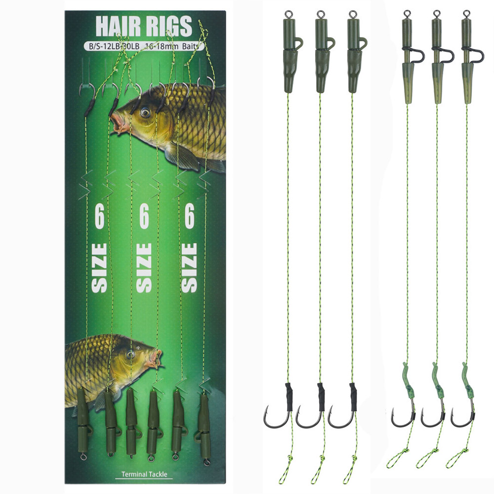 Leader Line - 6Pcs Carp Fishing Hair Rigs Pre