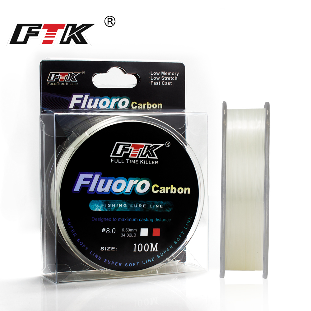 FTK 100m 4.13-34.32LB Fluoroca - огляд і ціна Copolymer Line