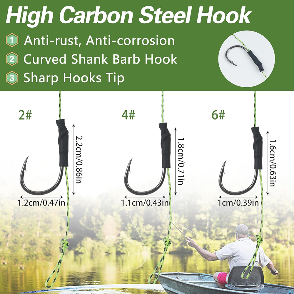 6Pcs Carp Fishing Hair Rigs Pr - огляд і ціна Leader Line
